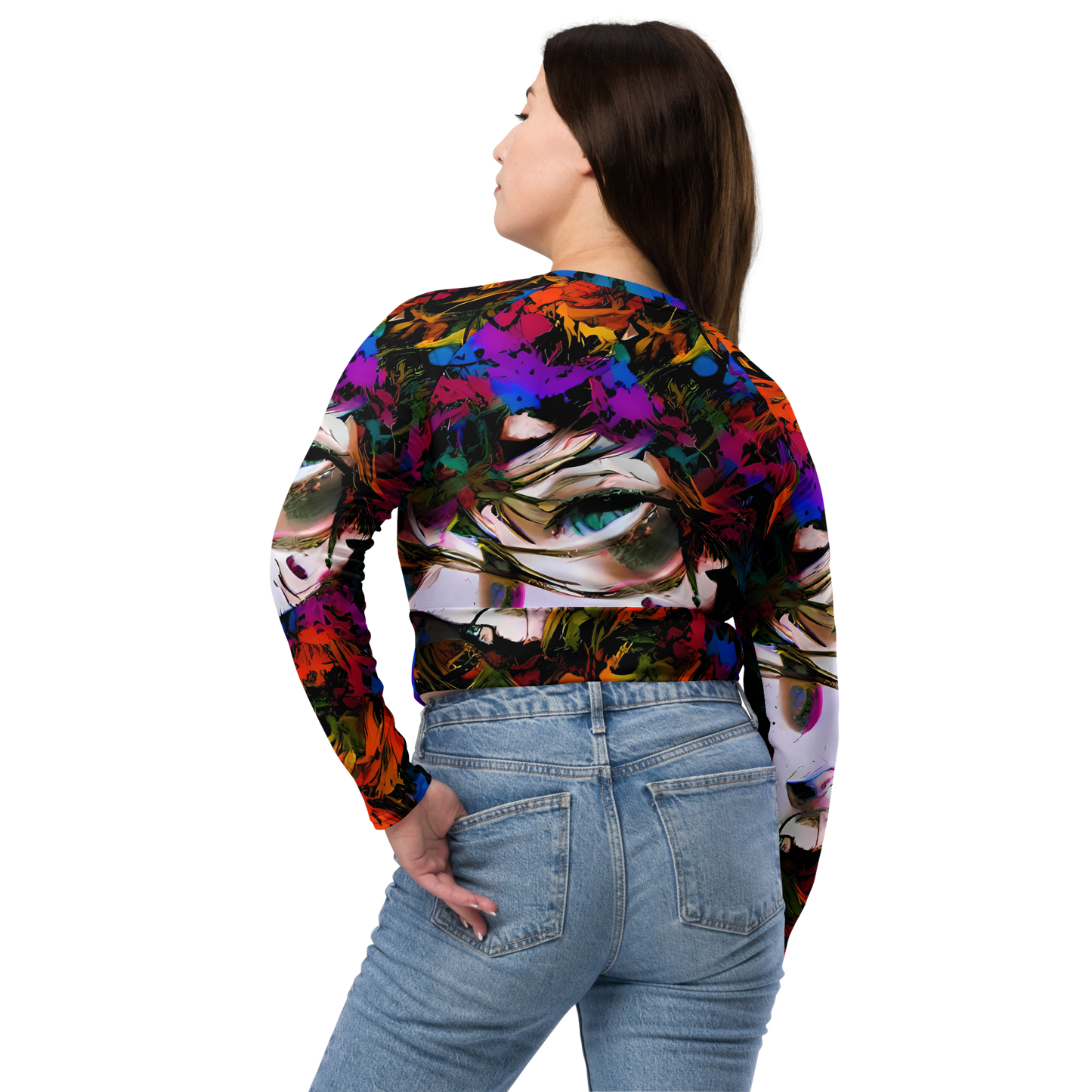 Long Sleeve Crop Top - Sultry Smoke