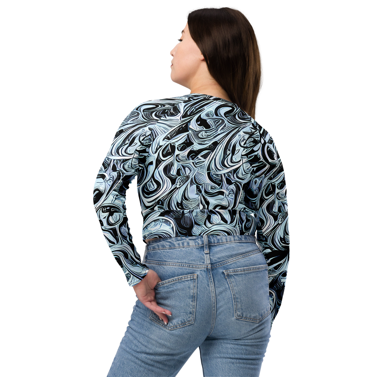 Long Sleeve Crop Top - Horkey's Nebula