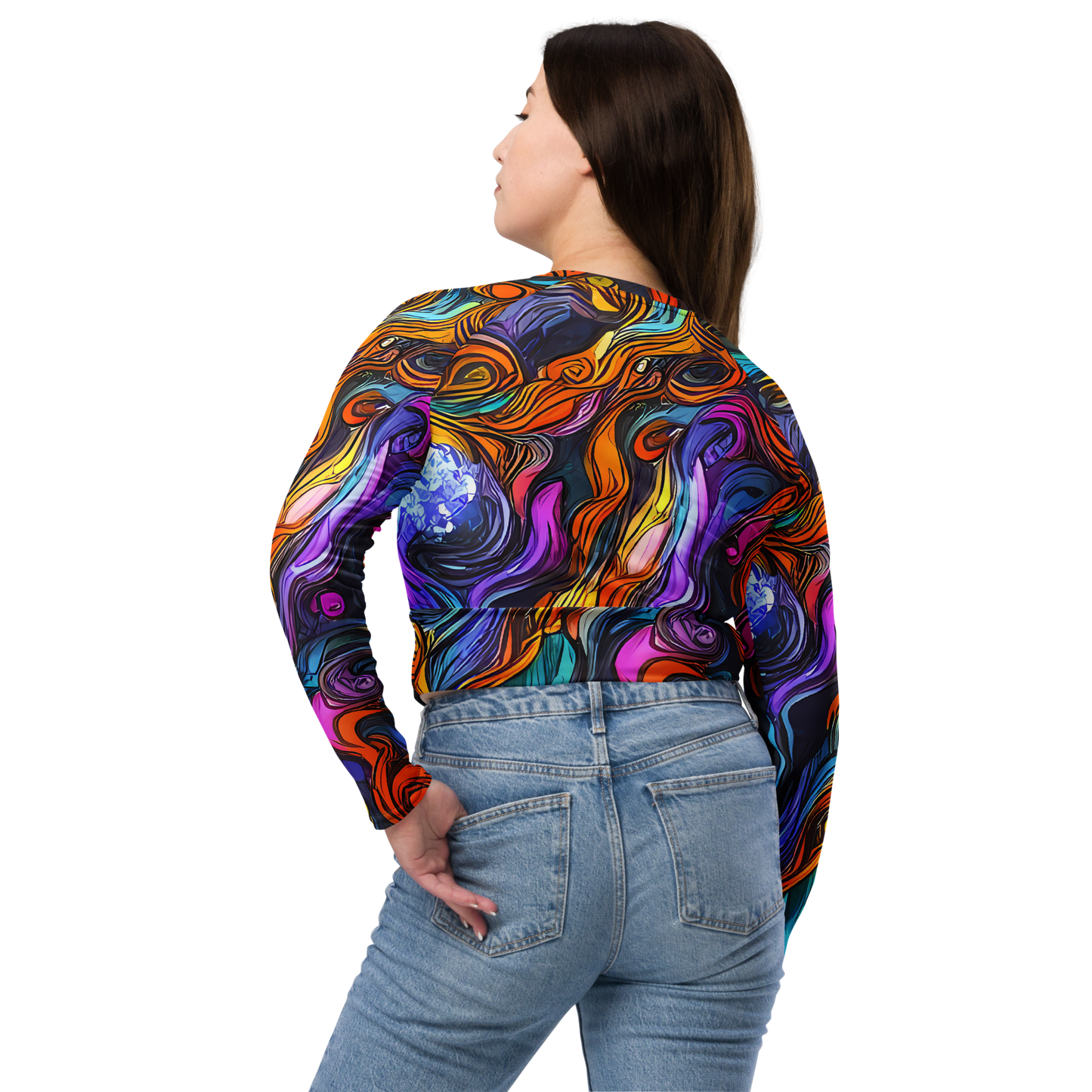 Long Sleeve Crop Top - Guiard's Whirl