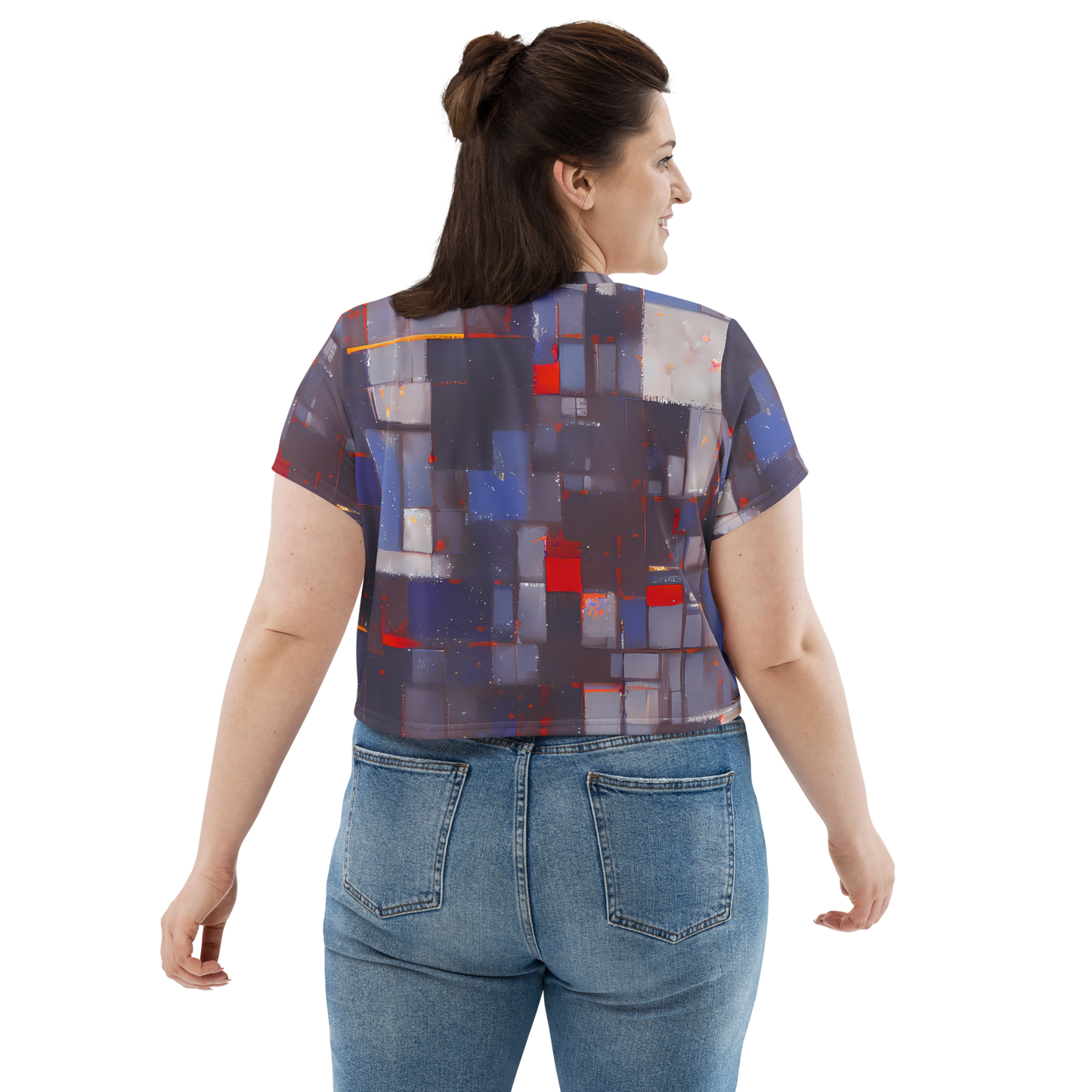 Women's Crop Tee - Cubist Rhythm