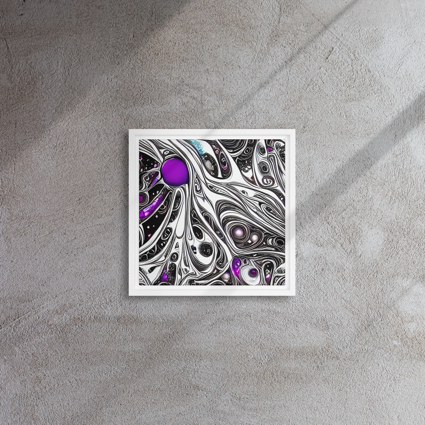 Framed Canvas - Neo-Noir Waves