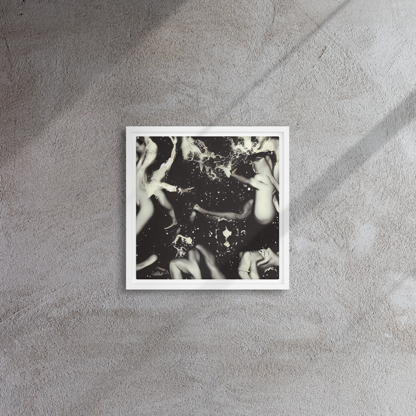 Framed Canvas - Newton's Silhouette