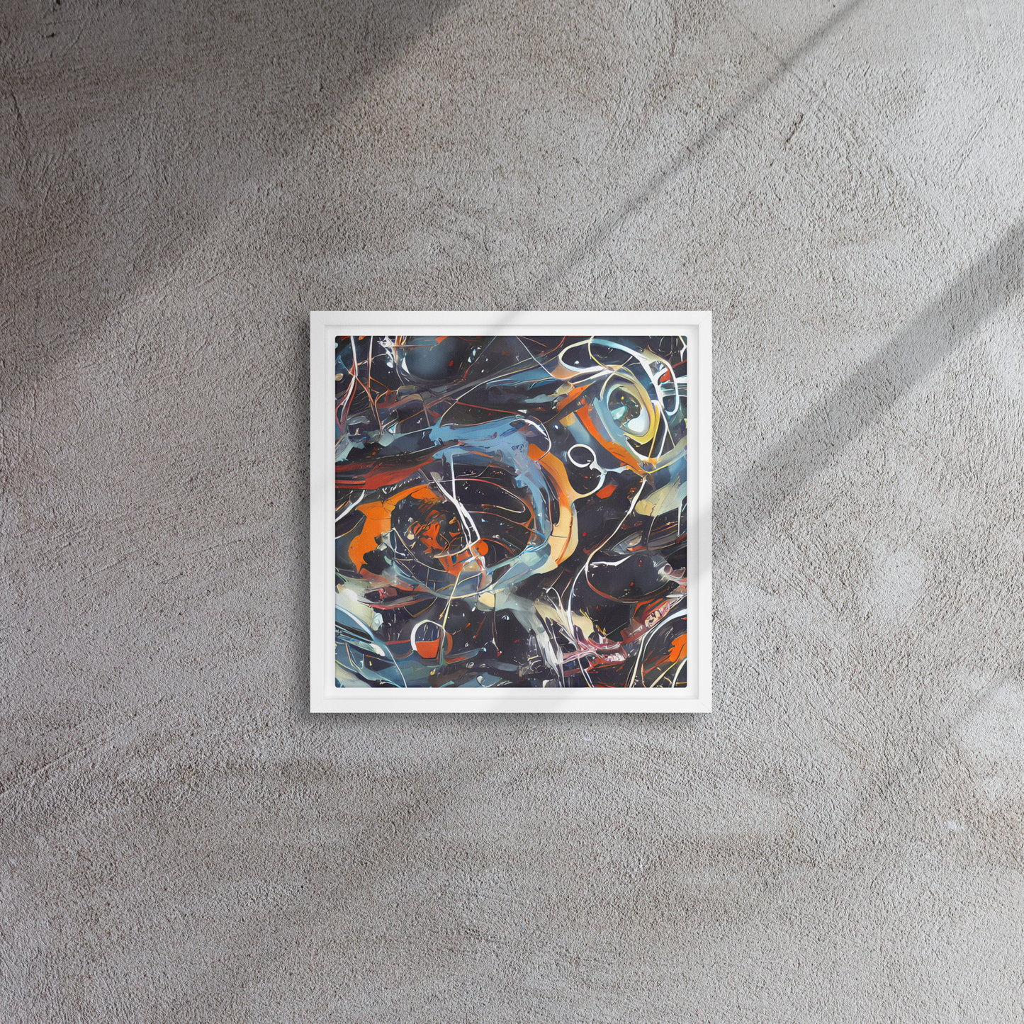 Framed Canvas - Neo-Splash Labyrinth