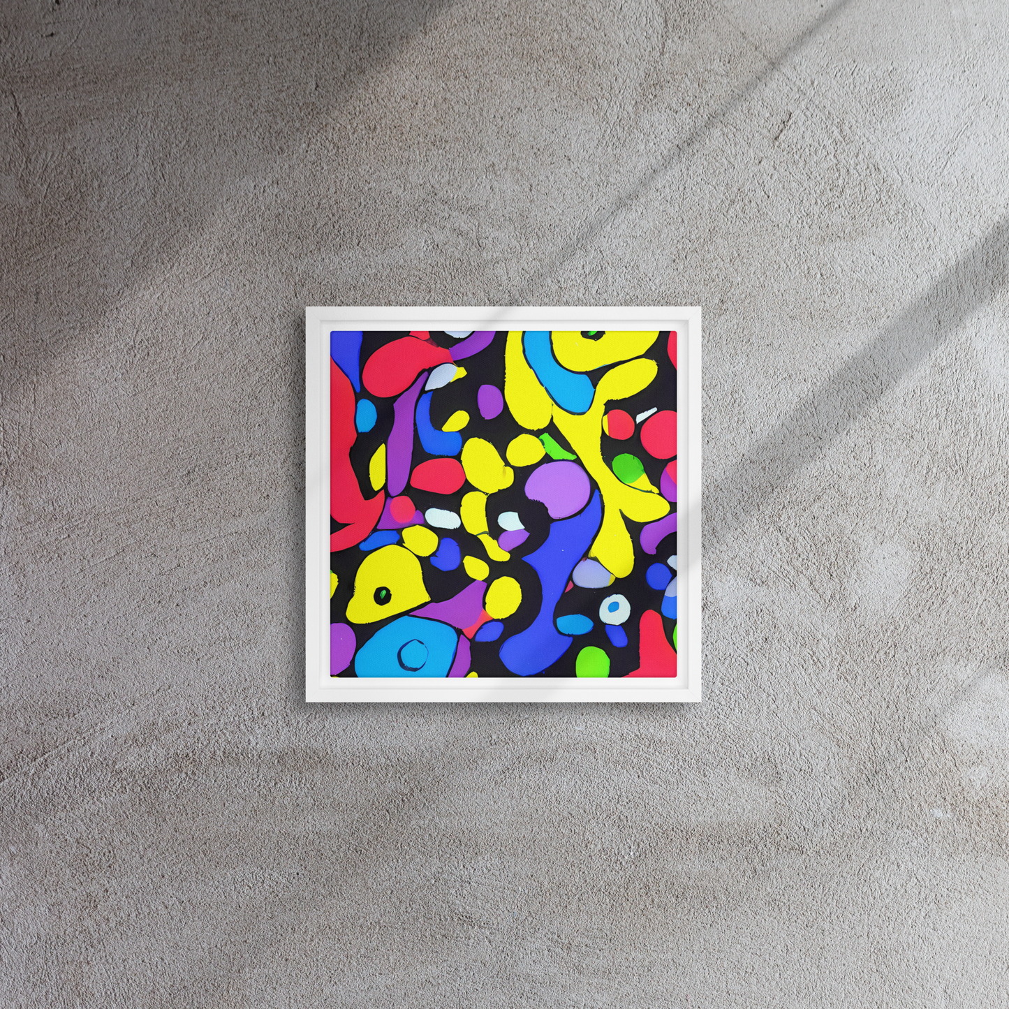 Framed Canvas - Miró's Mosaic