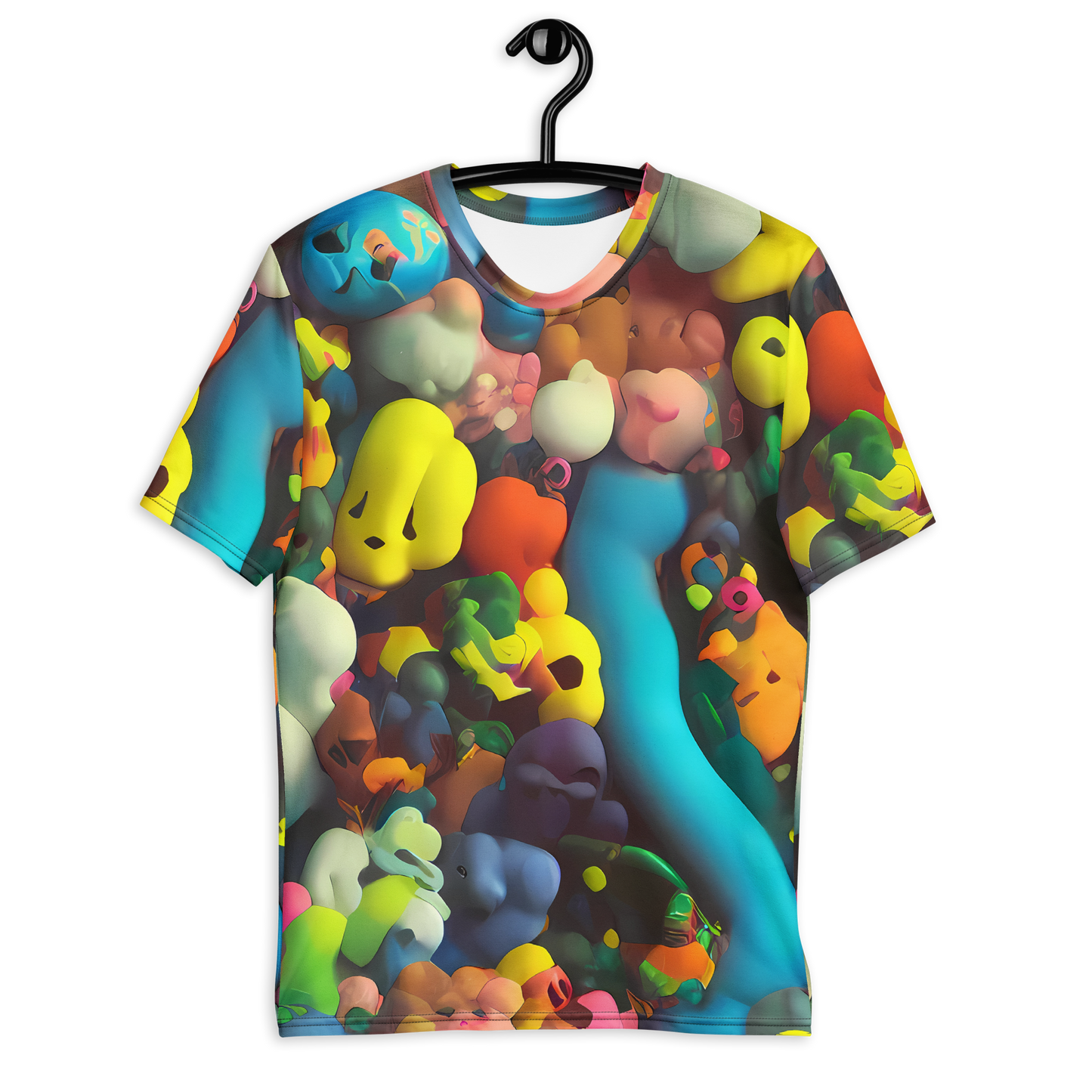 Men's Crew Neck T-Shirt - Bubble Pop Art