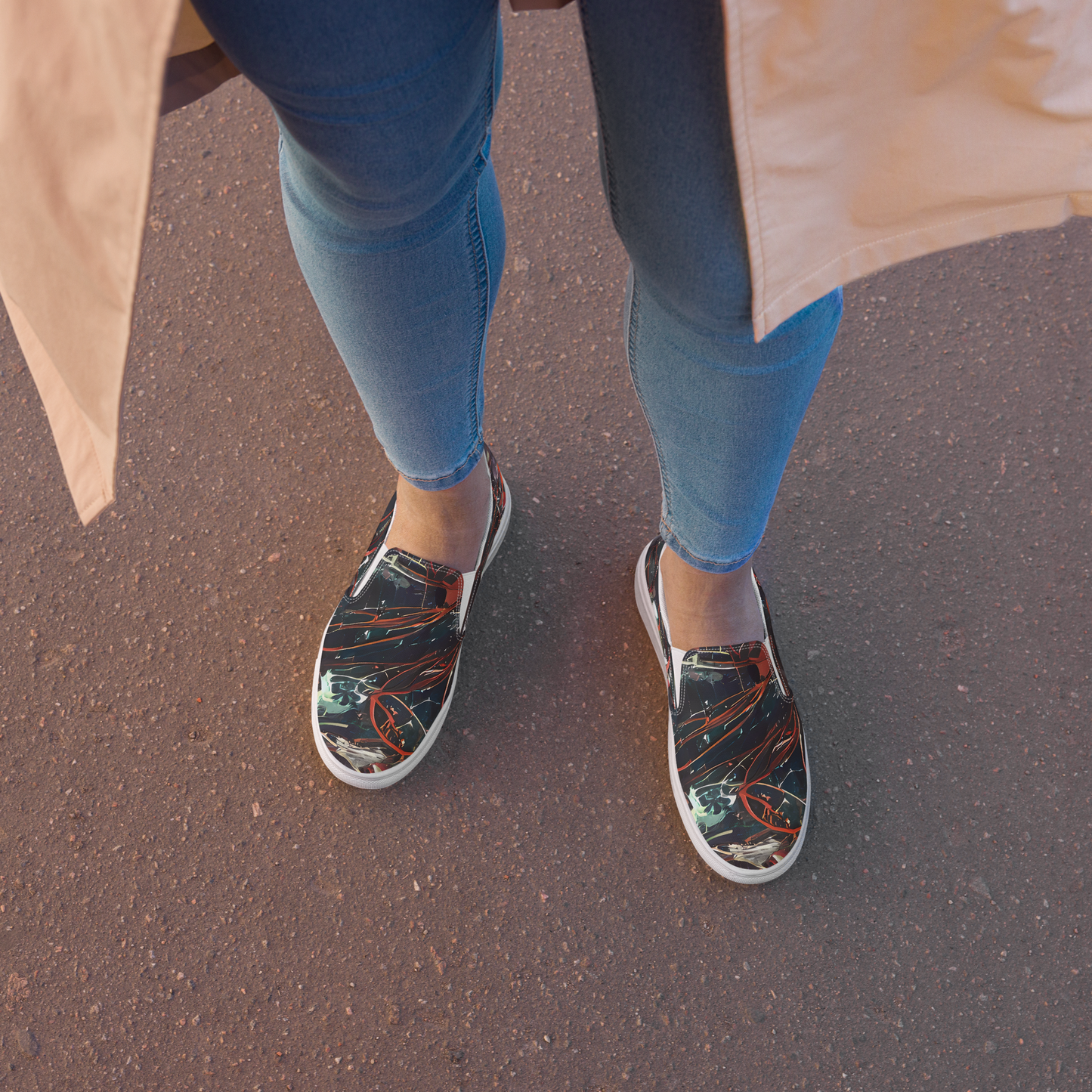 Women's Slip-On Canvas Shoes - Chaos Canvas