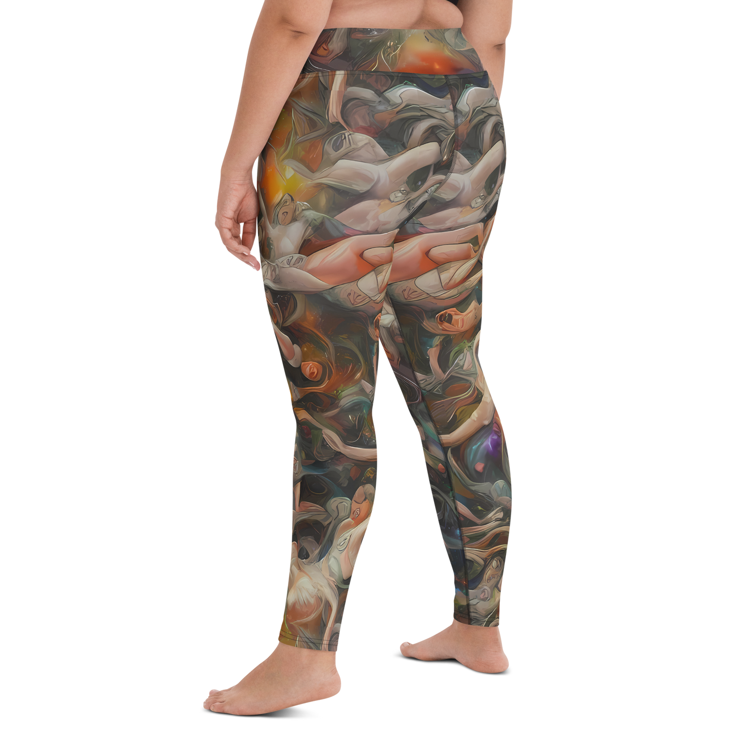 Yoga Leggings - Copper Swirl