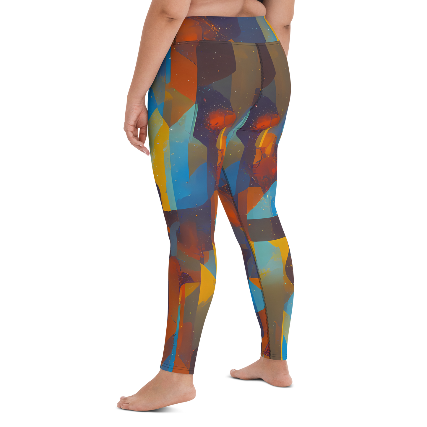 Yoga Leggings - Cubist Dusk