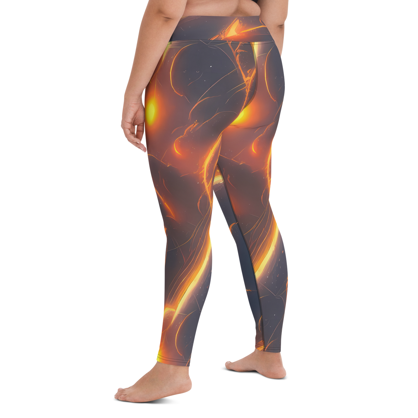 Yoga Leggings - Inferno Spirals