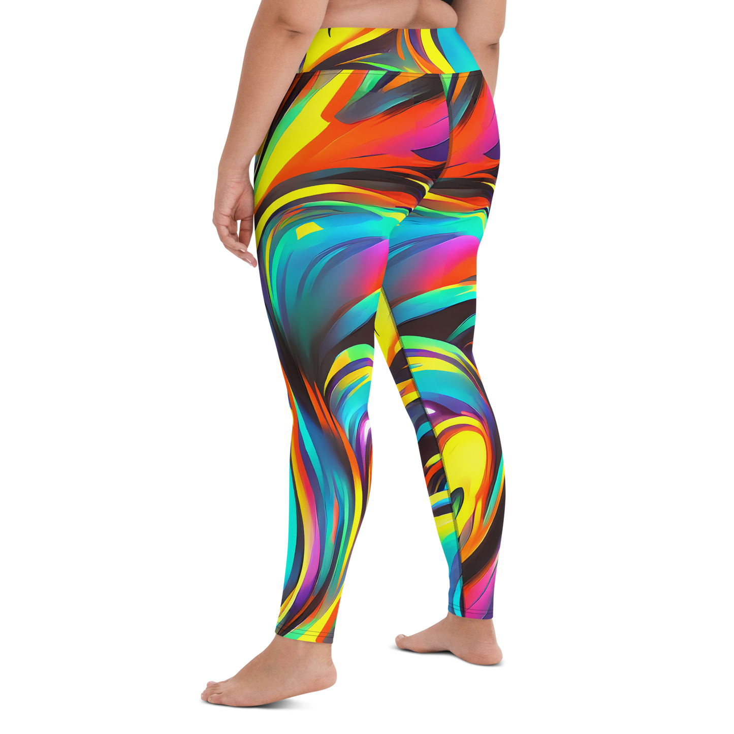 Yoga Leggings - Cyber Surge