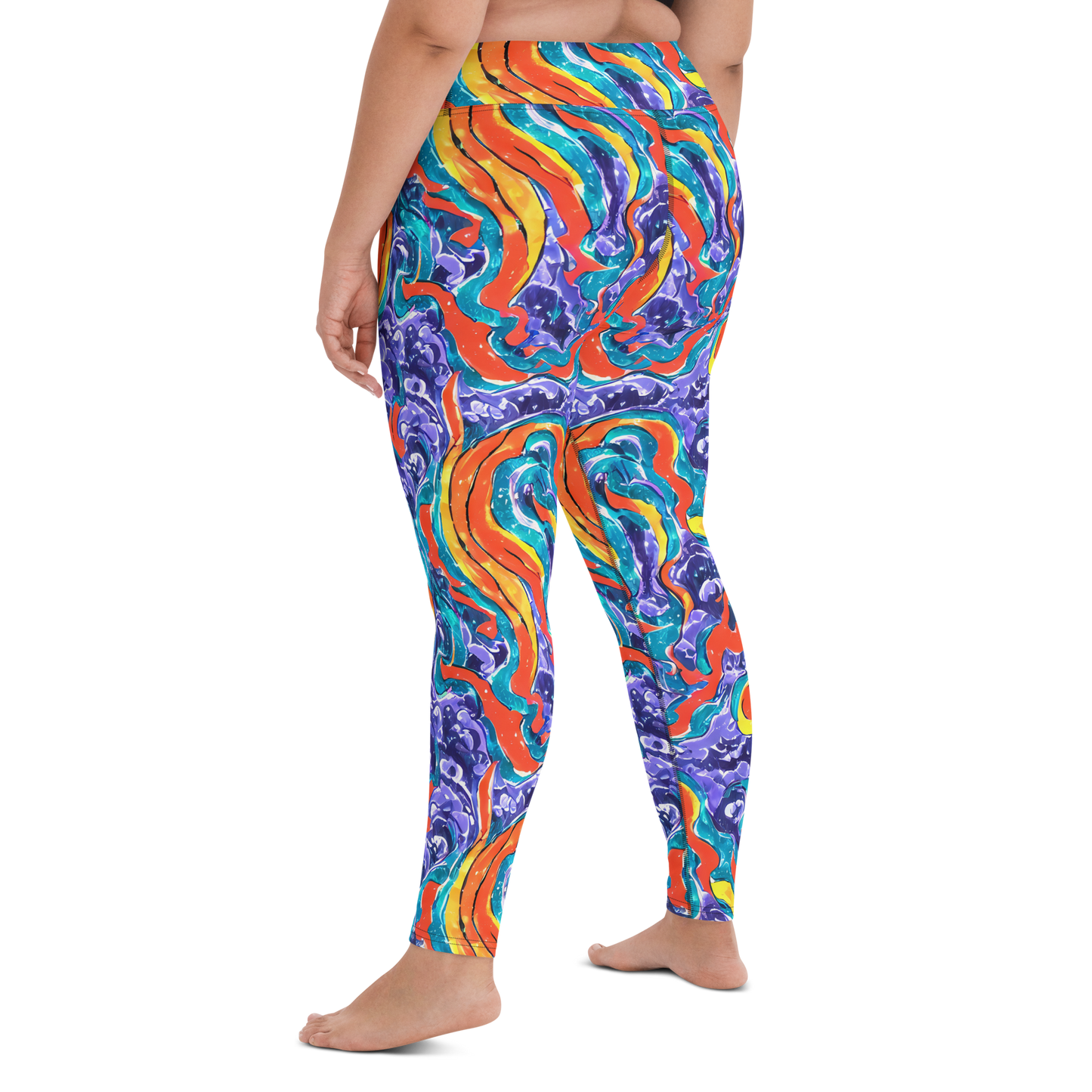 Yoga Leggings - Galactic Waves