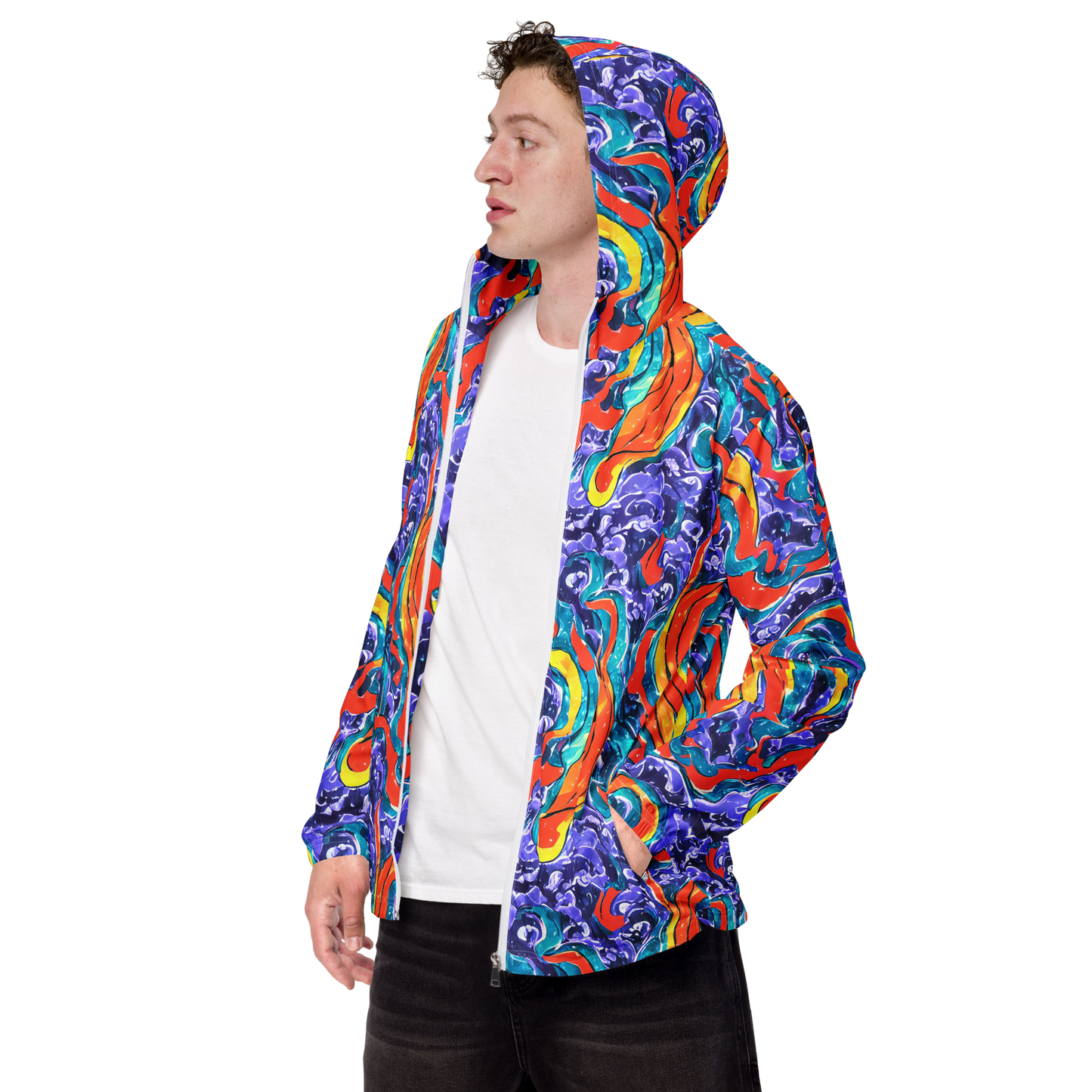 Men's Windbreaker - Galactic Waves