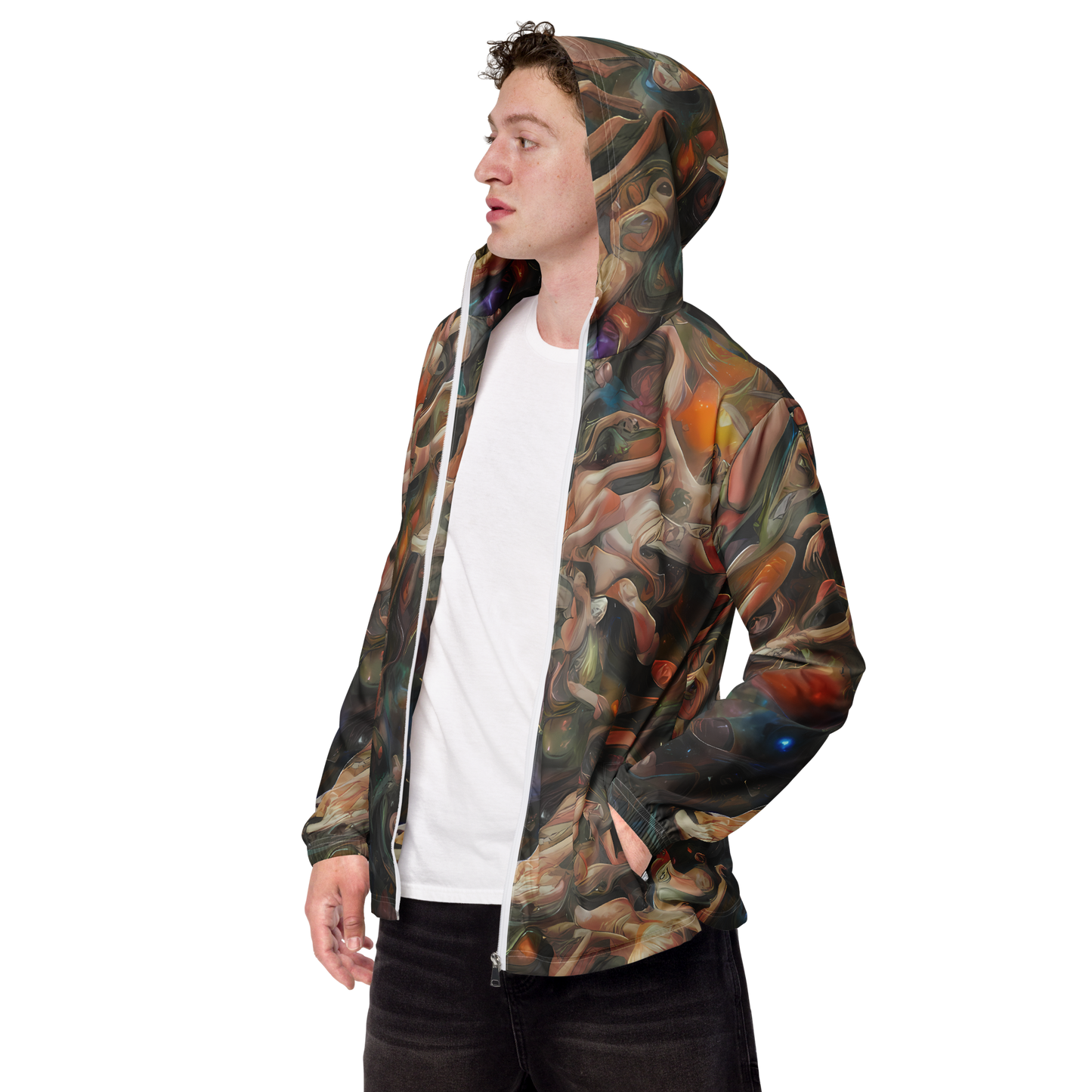 Men's Windbreaker - Copper Swirl