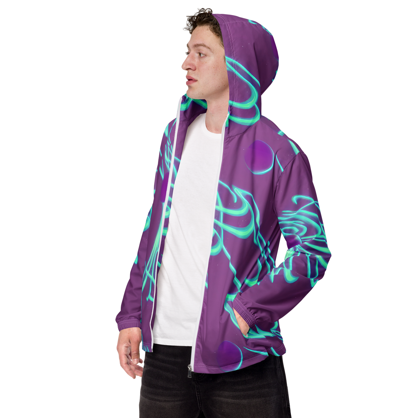 Men's Windbreaker - Neon Drift