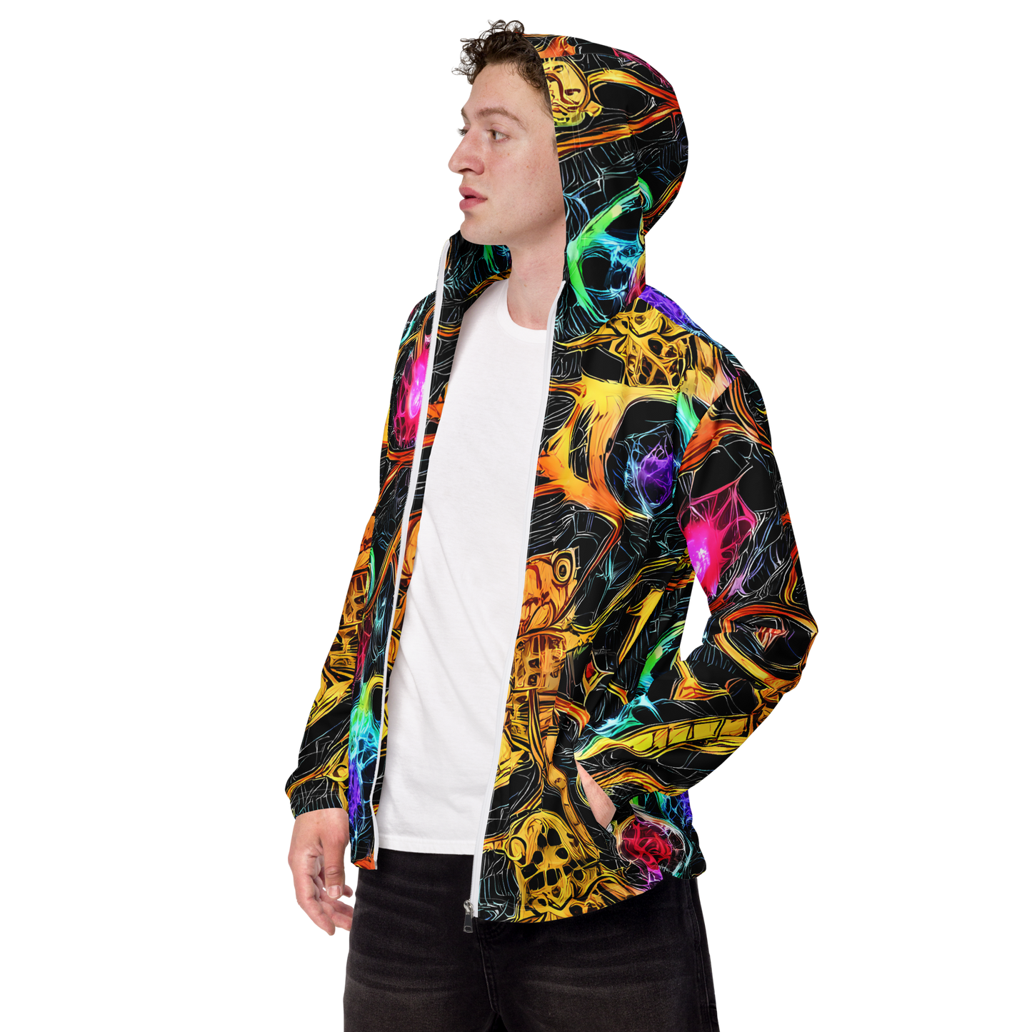 Men's Windbreaker - Psychedelic Pulsar