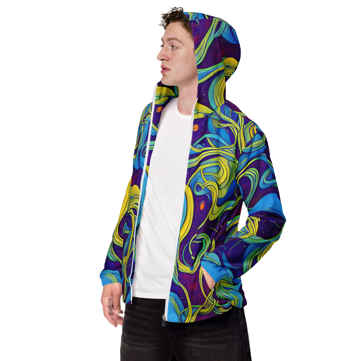 Men's Windbreaker - Stellar Swirls