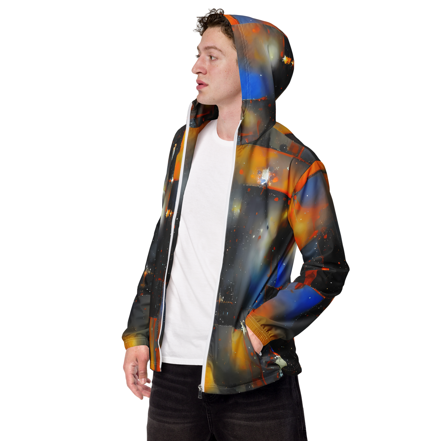Men's Windbreaker - Monet's Matrix