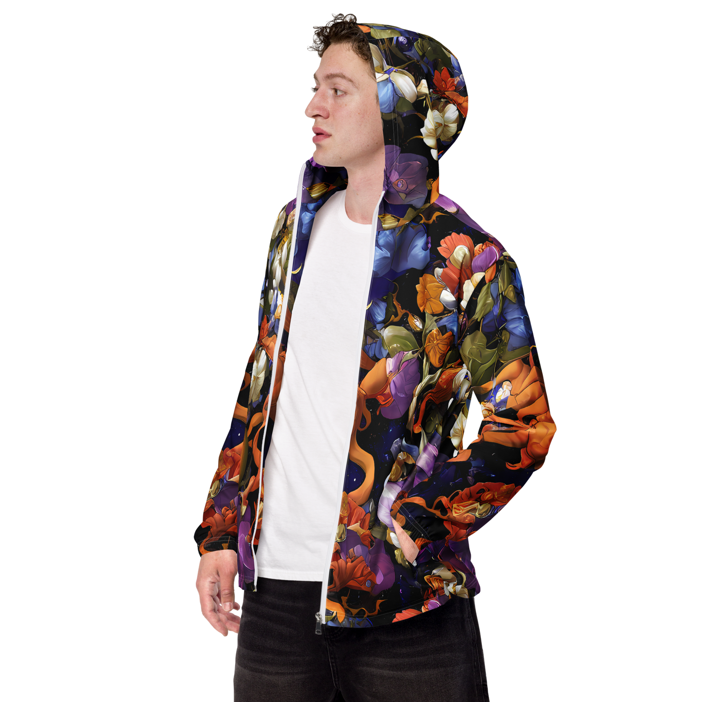 Men's Windbreaker - Blooming Cosmos