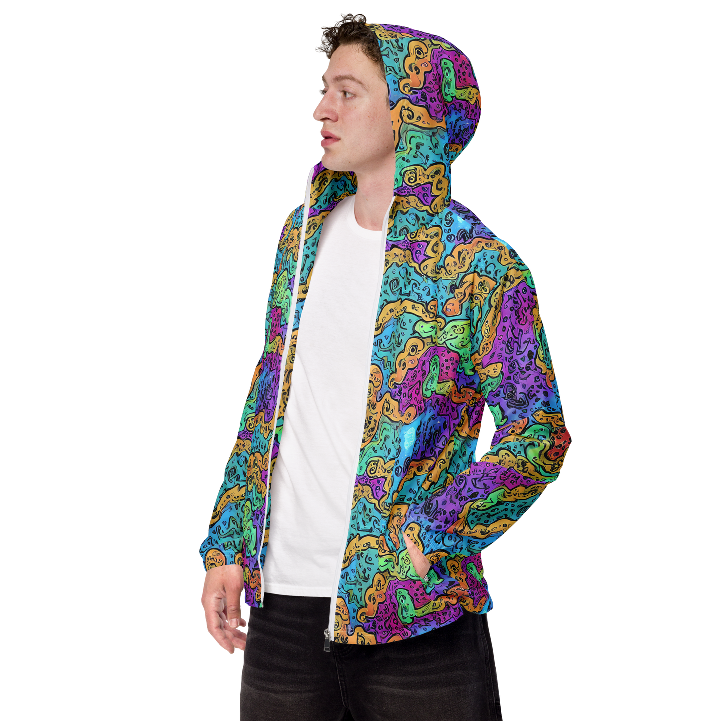 Men's Windbreaker - Intergalactic Graffiti