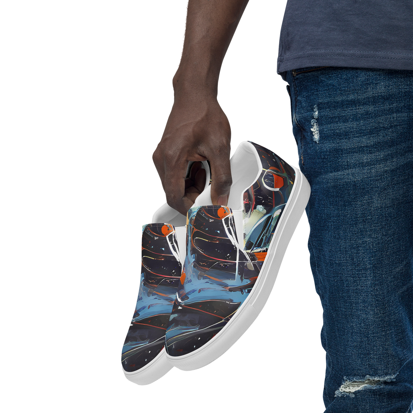 Men's Slip-On Canvas Shoes - Neo-Splash Labyrinth