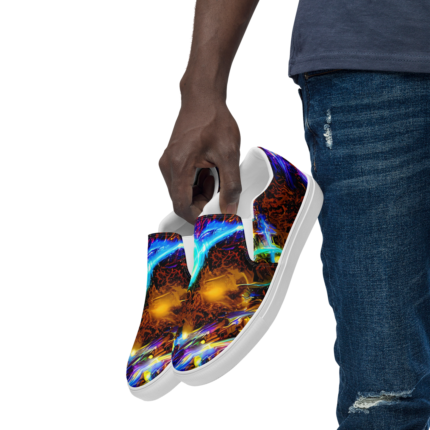 Men's Slip-On Canvas Shoes - Neon Füssli