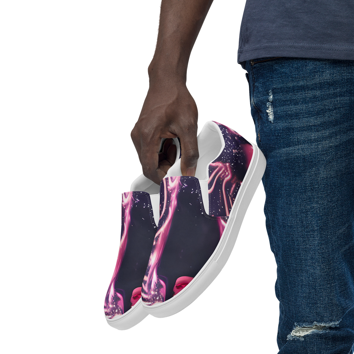 Men's Slip-On Canvas Shoes - Stardust Siren