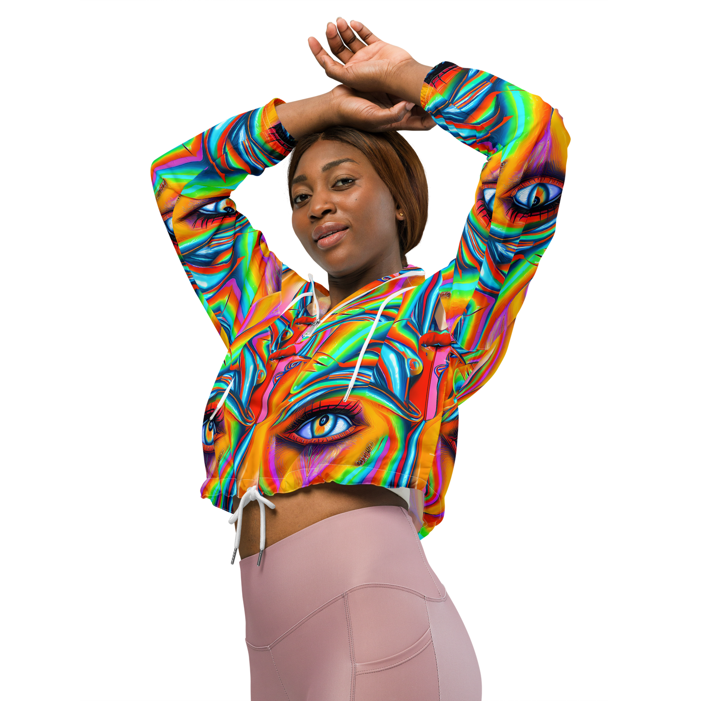 Women's Cropped Windbreaker - Kaleidovisions