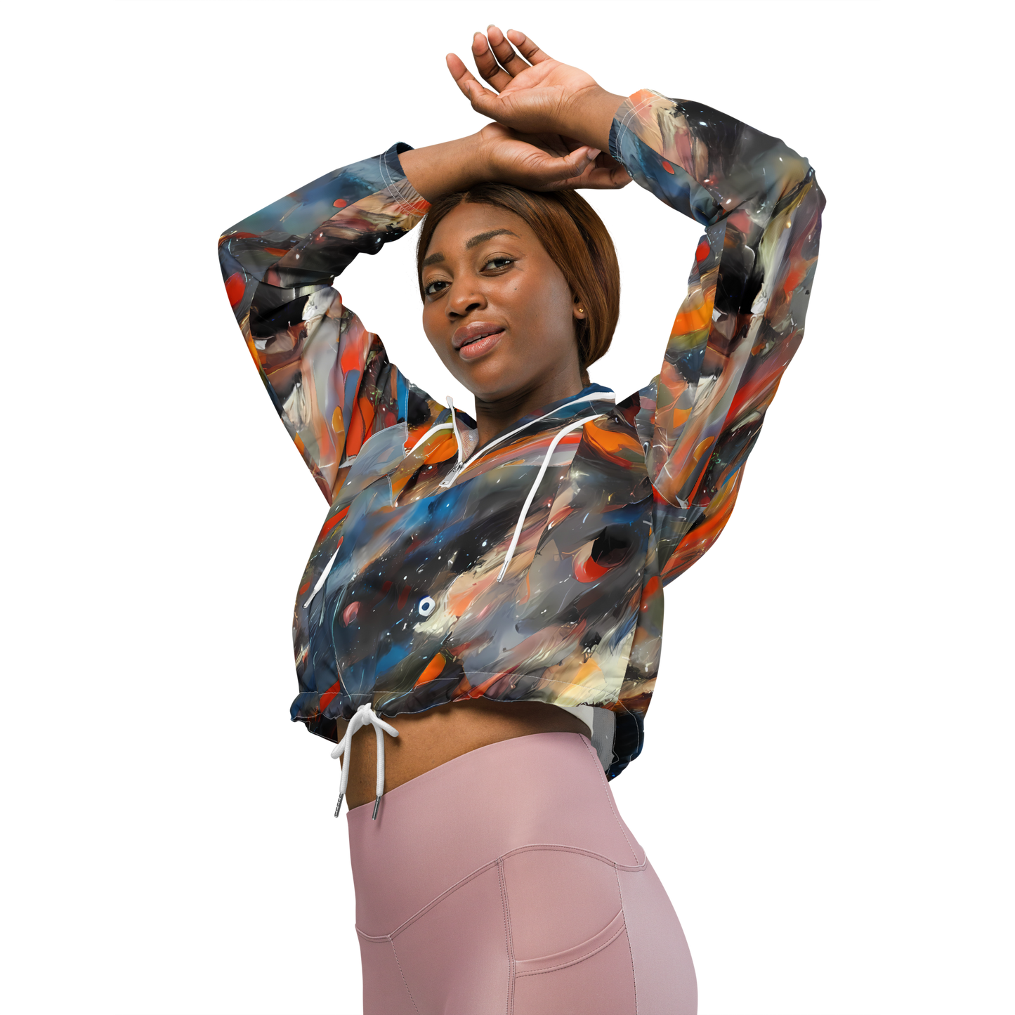 Women's Cropped Windbreaker - Palette Rush