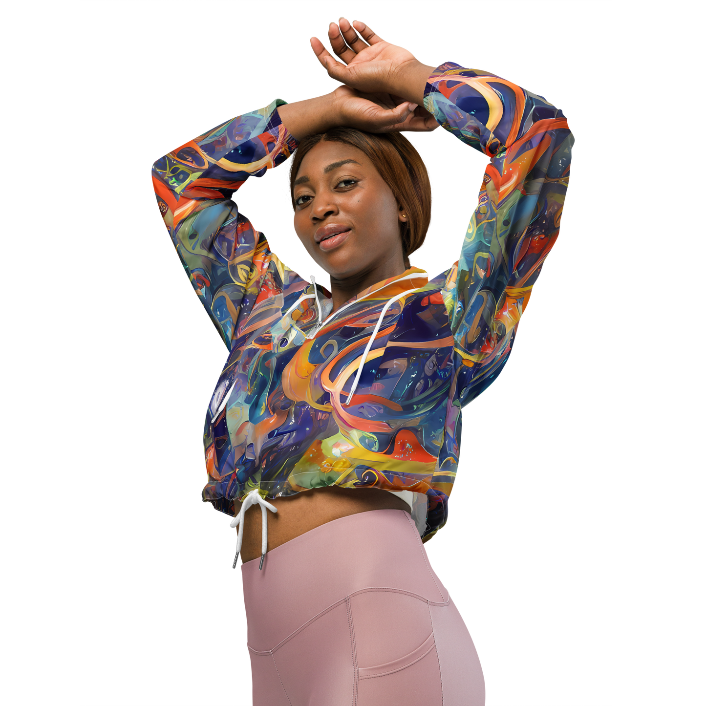 Women's Cropped Windbreaker - Spectral Swathe