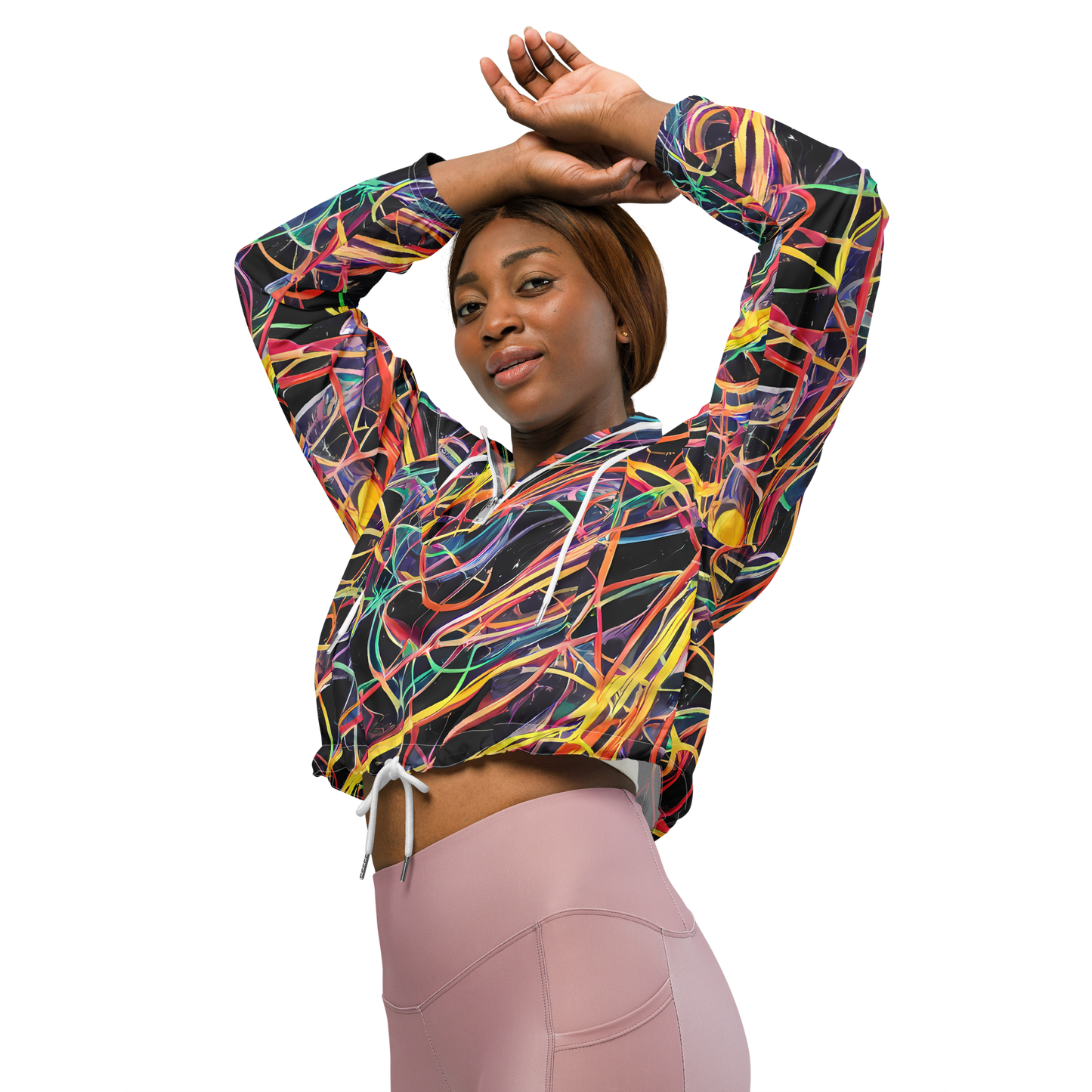 Women's Cropped Windbreaker - Acconci Twirl