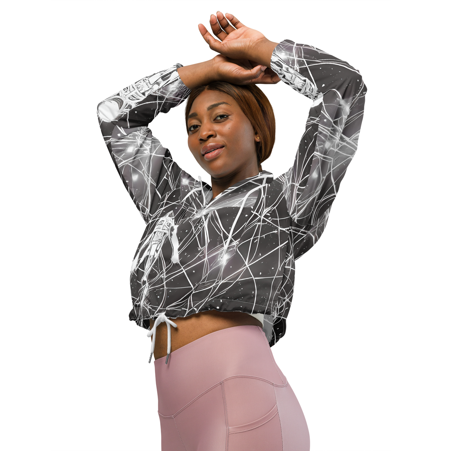 Women's Cropped Windbreaker - Void Weavers
