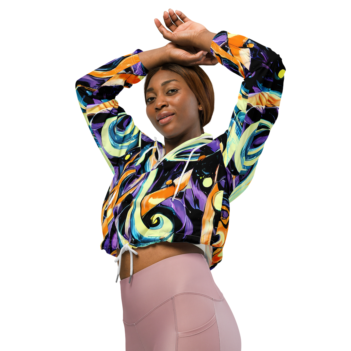 Women's Cropped Windbreaker - Dorothy's Whirl