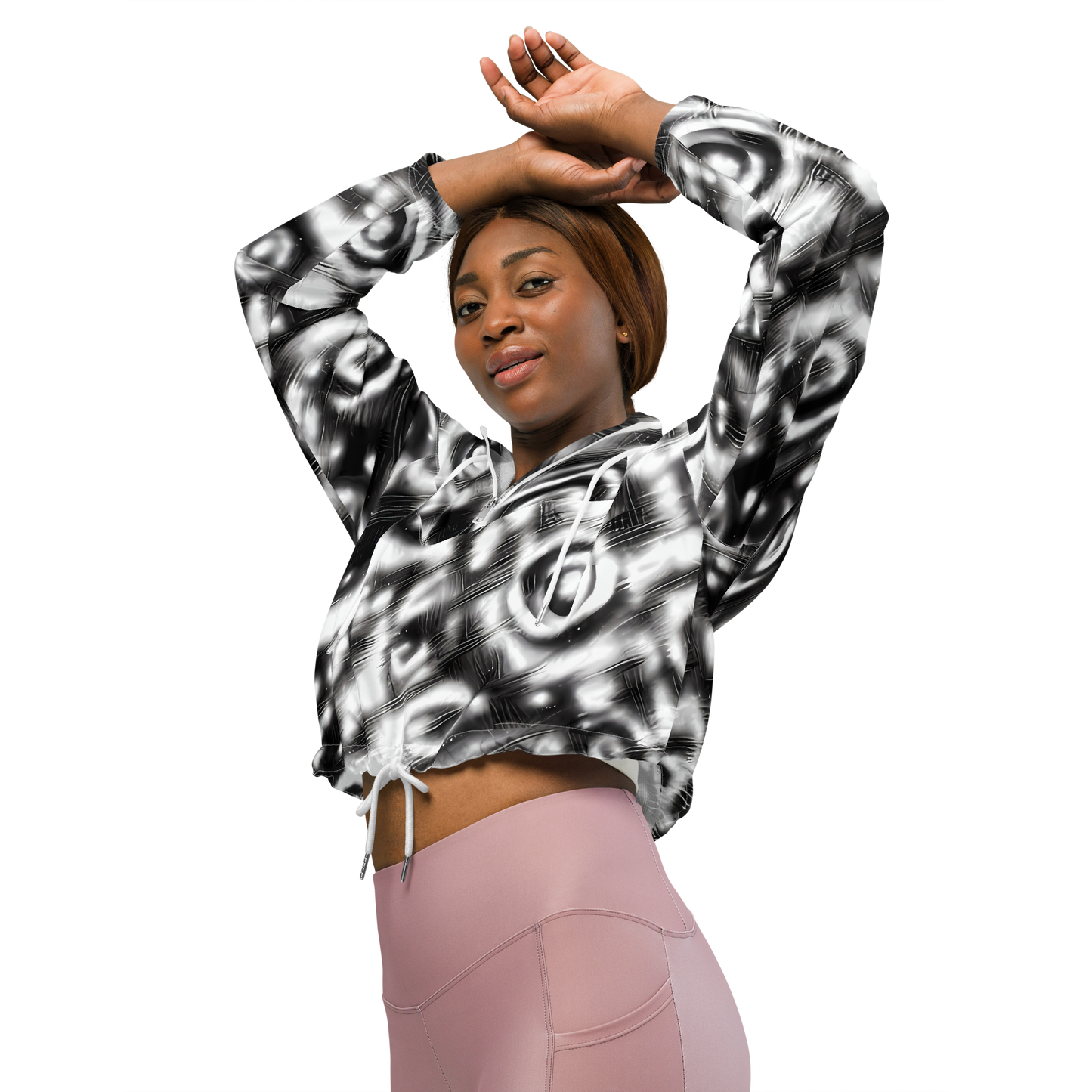 Women's Cropped Windbreaker - Bernhard Swirl