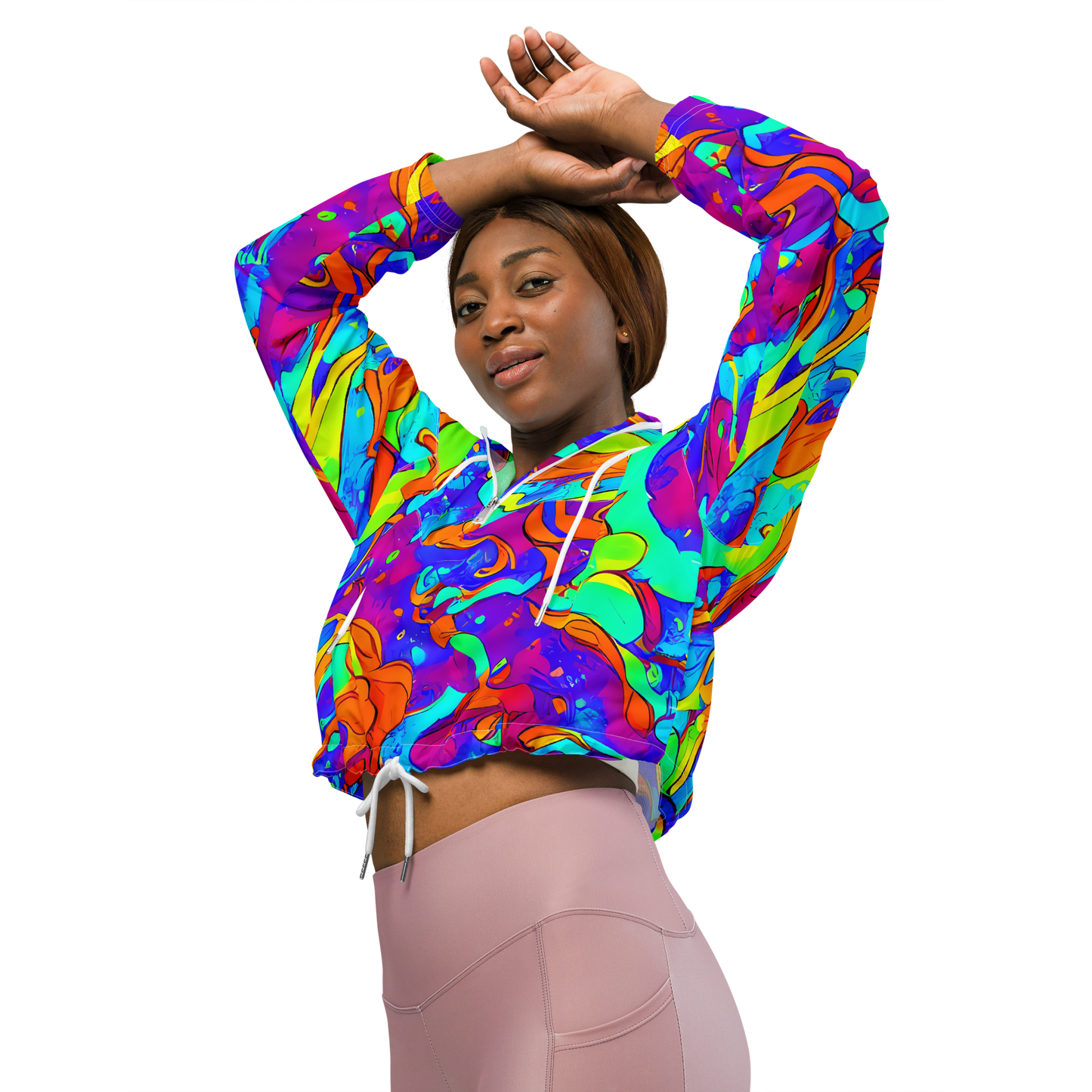 Women's Cropped Windbreaker - Roset Rapture