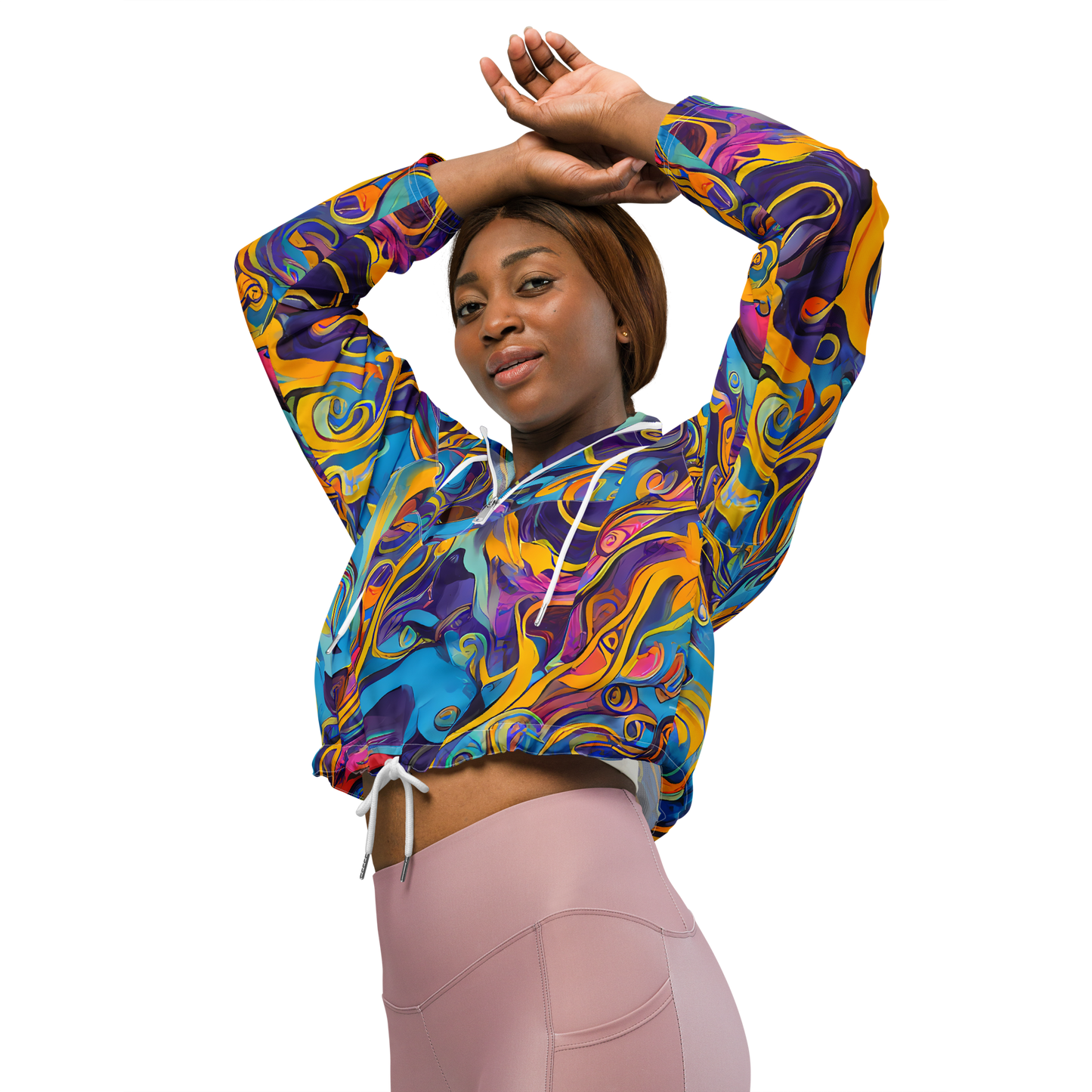 Women's Cropped Windbreaker - Cecily's Whorl