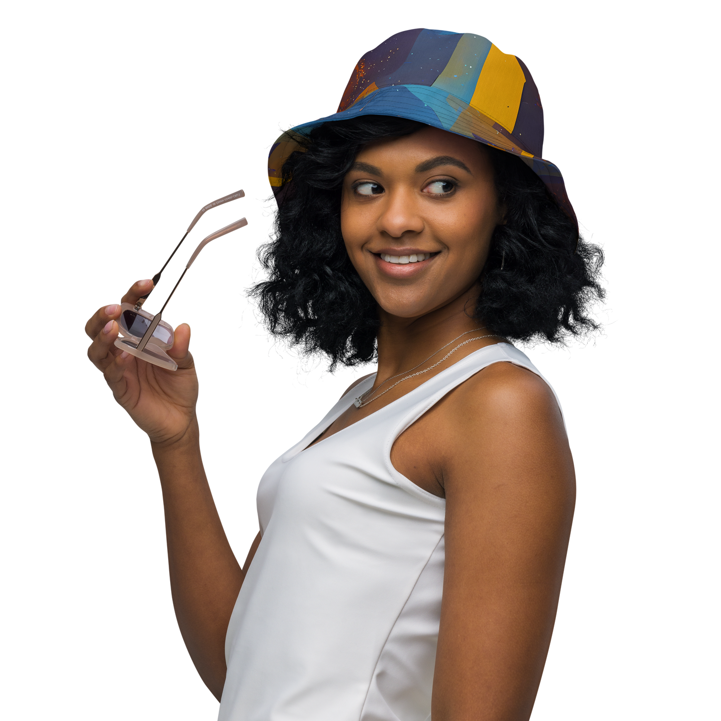 Reversible Bucket Hat - Cubist Dusk