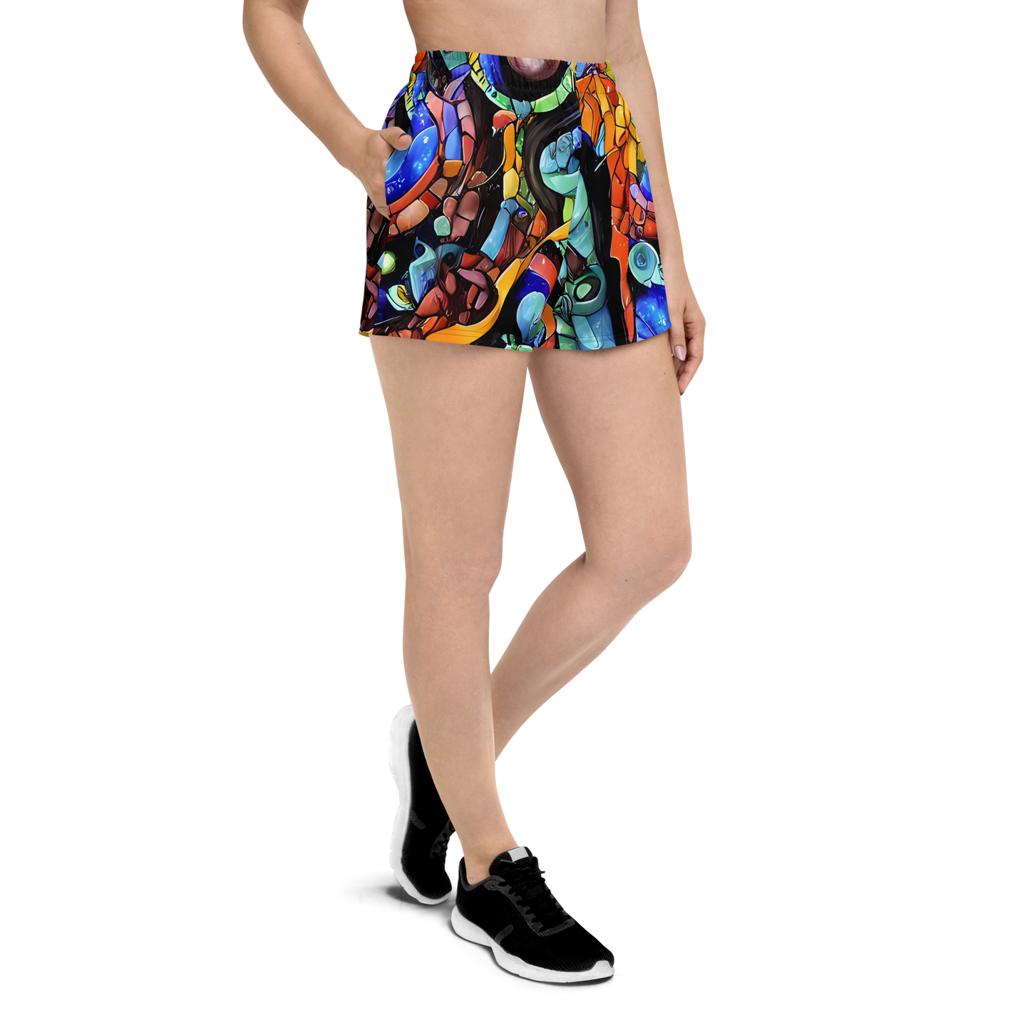 Women’s Athletic Shorts - Cascade Muralista