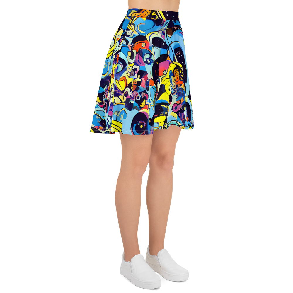 Skater Skirt - Brown Brushwork