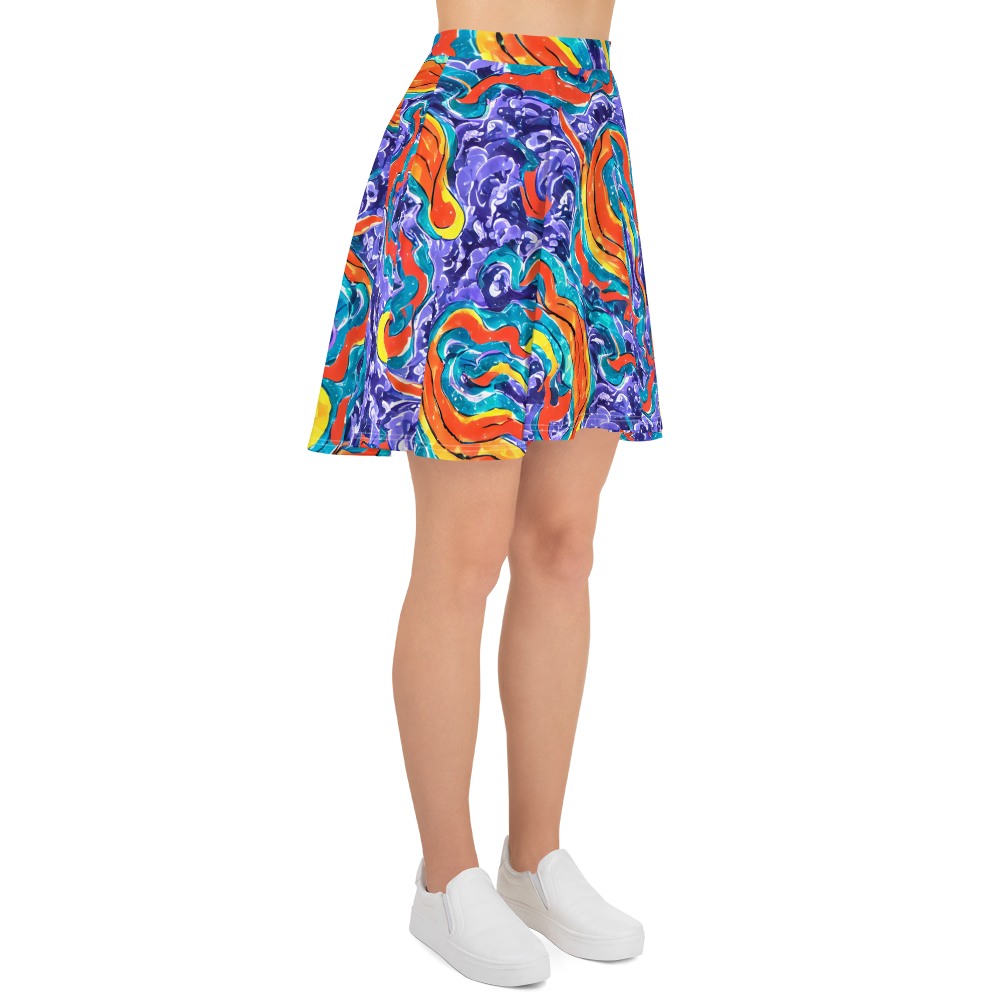 Skater Skirt - Galactic Waves