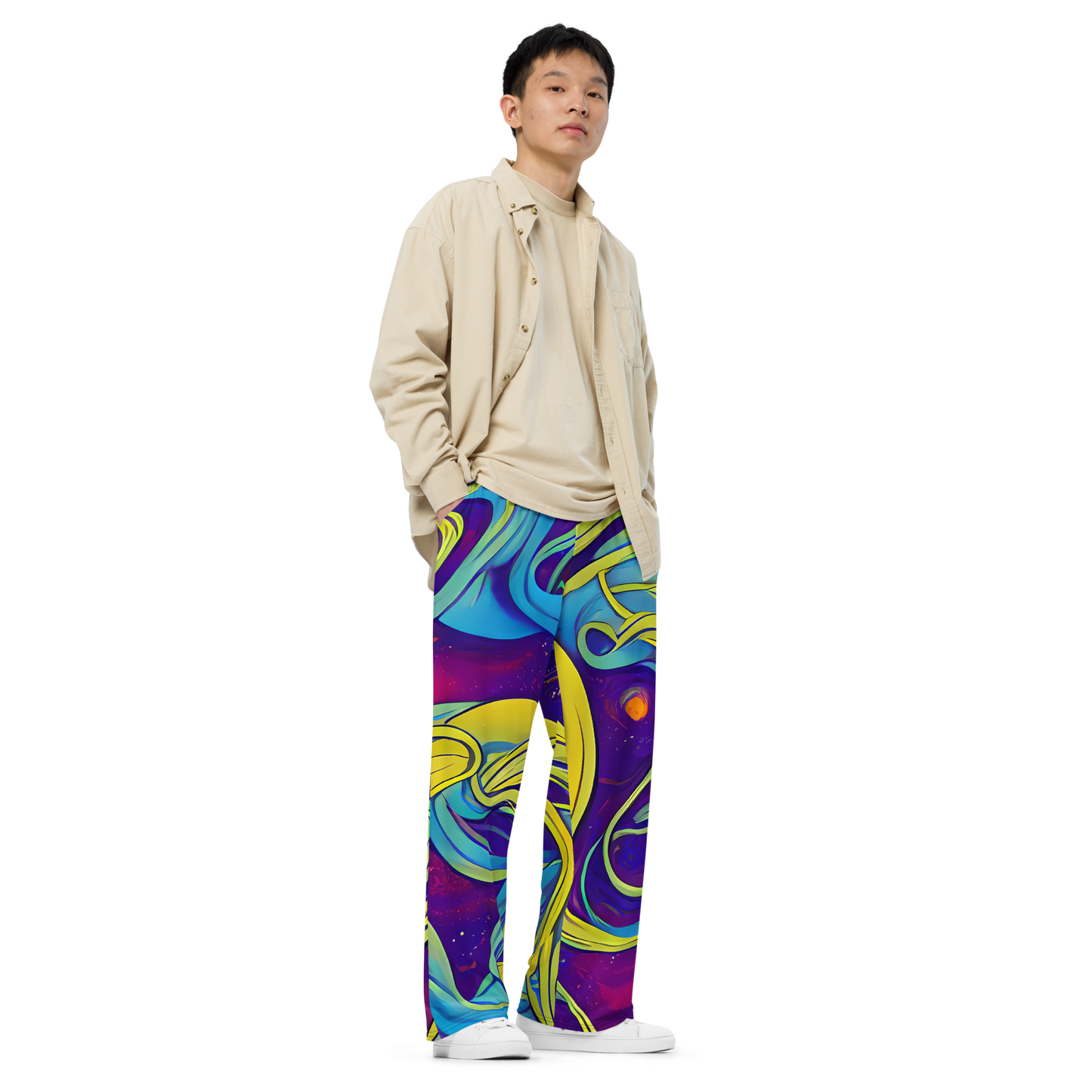 Wide-Leg Pants - Stellar Swirls