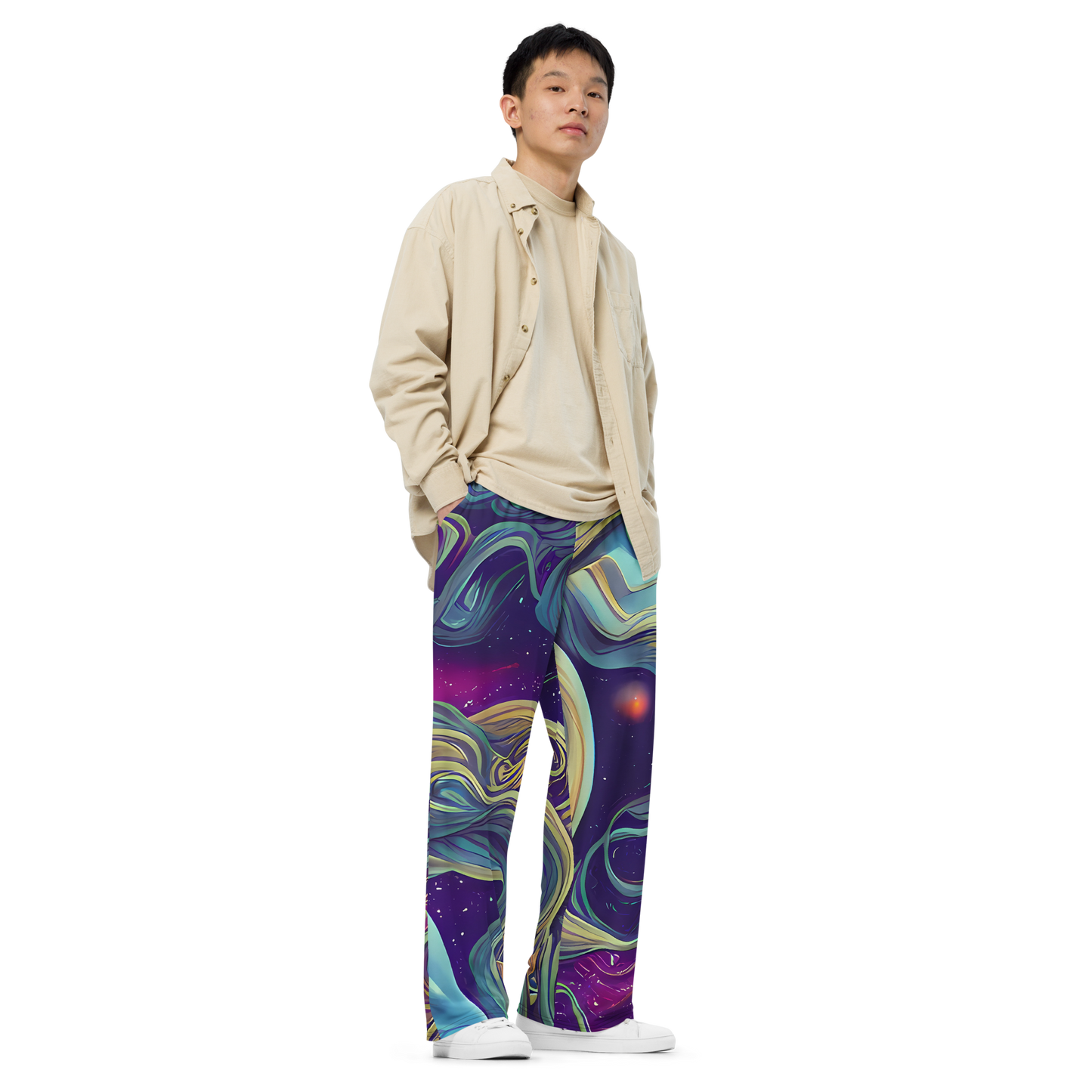 Wide-Leg Pants - Stellar Waves