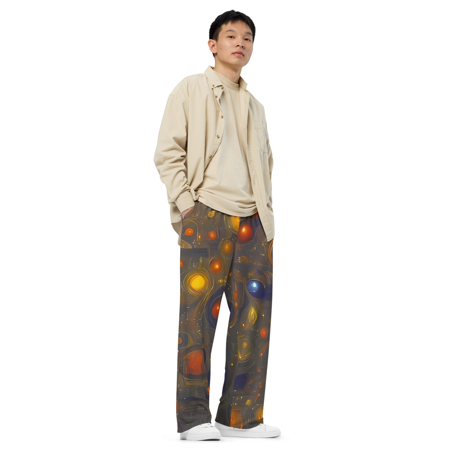 Wide-Leg Pants - Chromal Flux