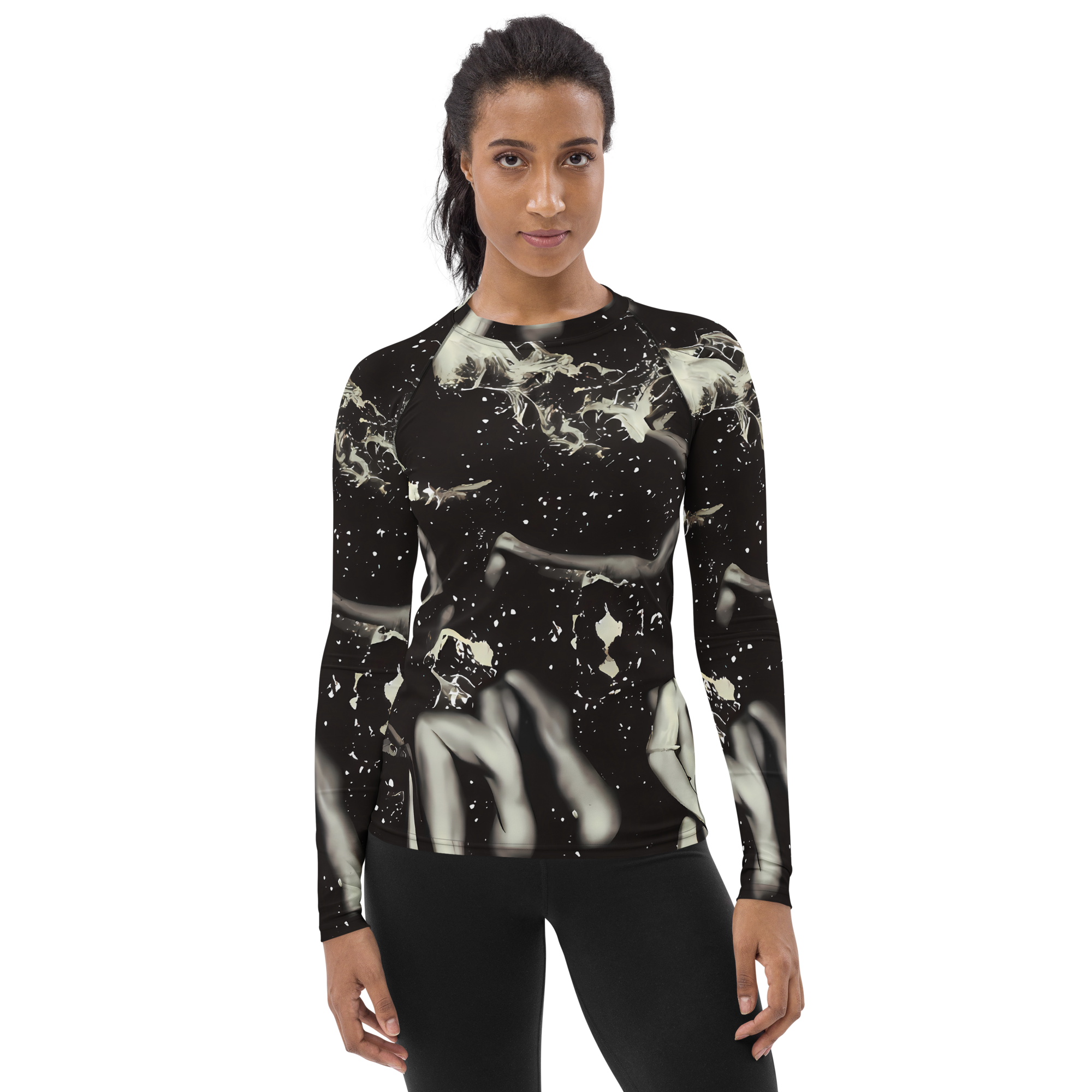 Women's Rash Guard Newton's Silhouette mindprint