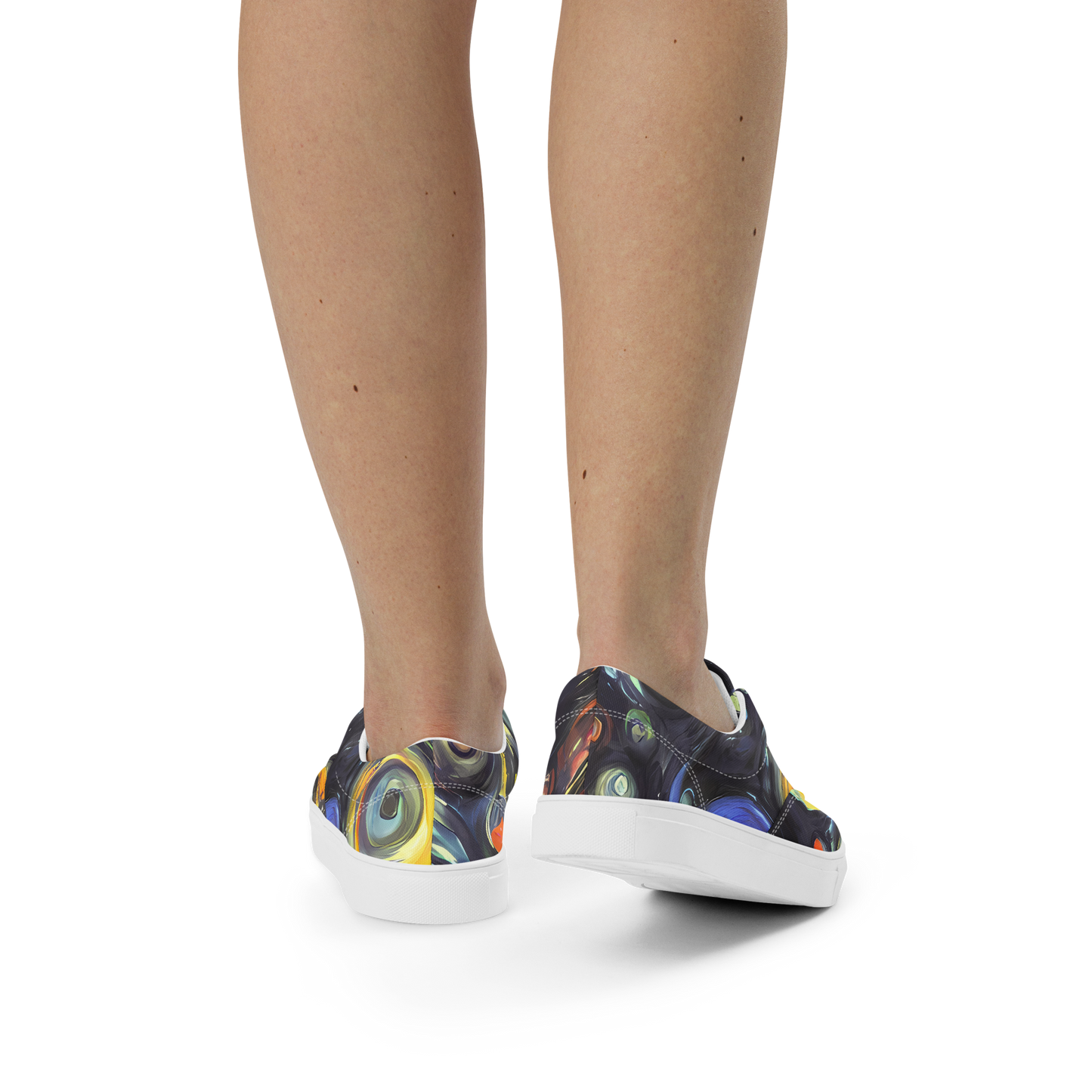 Women's Lace-Up Canvas Shoes - Corinthian Swirl