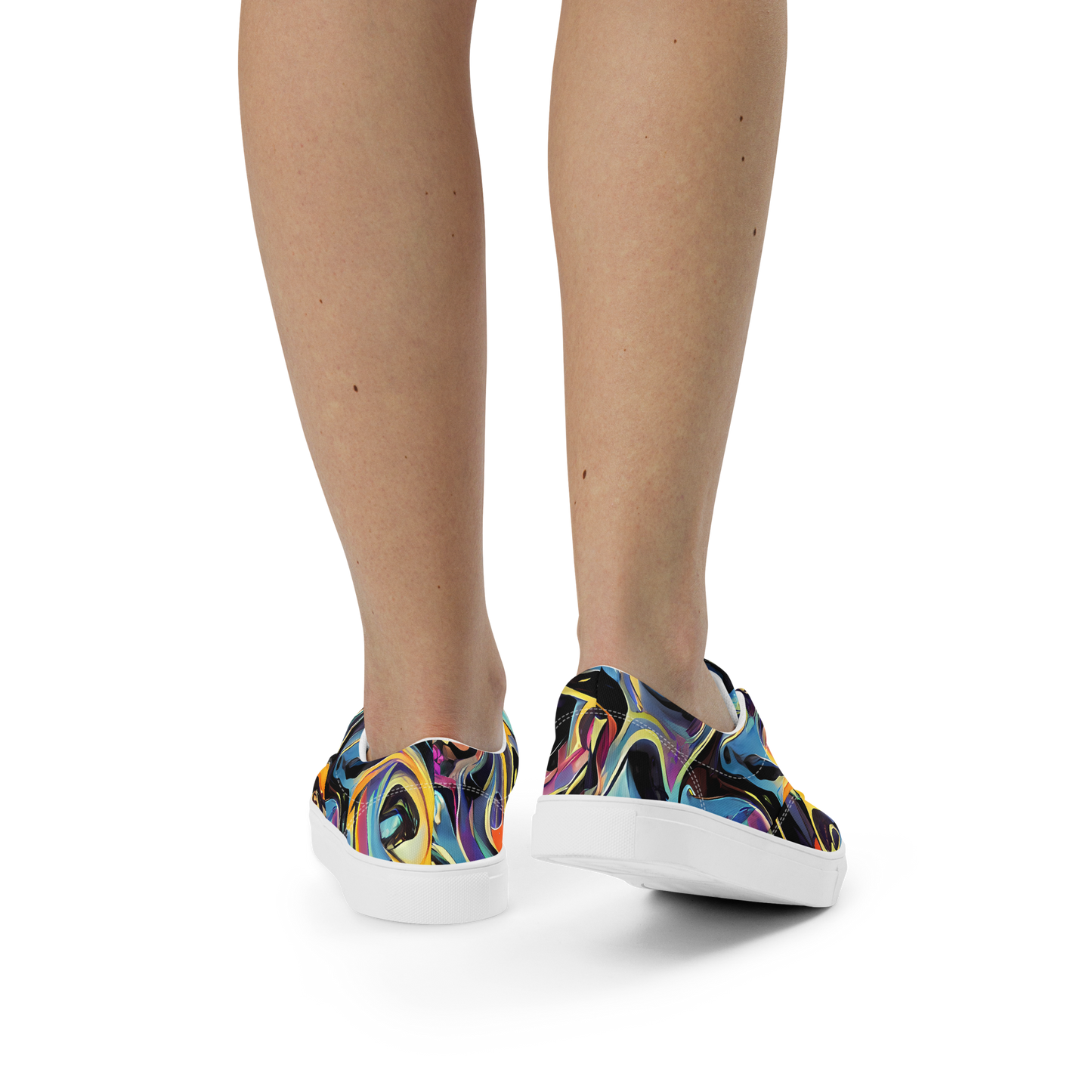 Women's Lace-Up Canvas Shoes - Newtonian Rhapsody