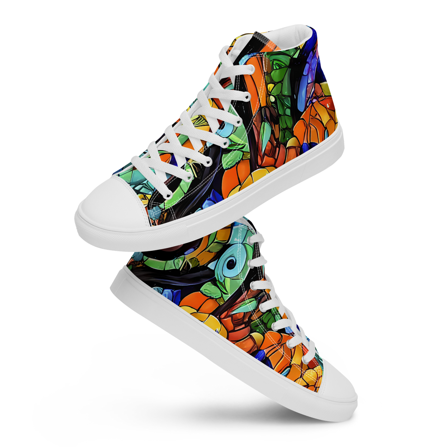 Women's High Top Canvas Shoes - Cascade Muralista