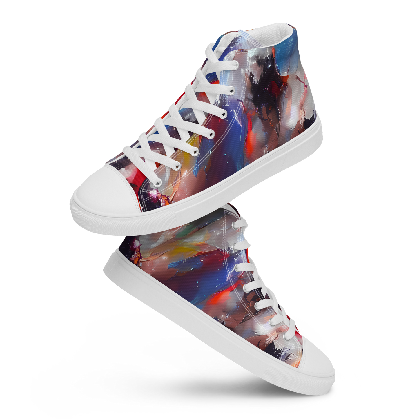 Women's High Top Canvas Shoes - Passionate Brush