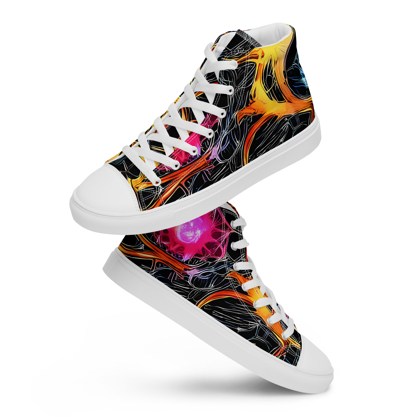 Women's High Top Canvas Shoes - Psychedelic Pulsar