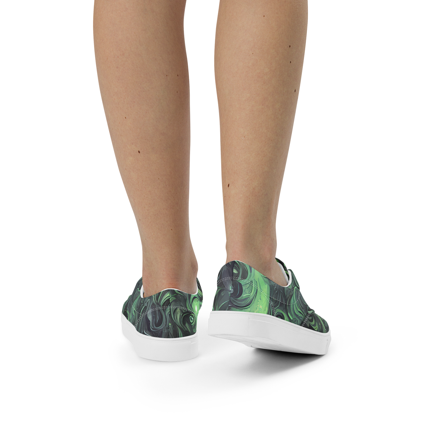 Women's Lace-Up Canvas Shoes - Savrasov Swirls