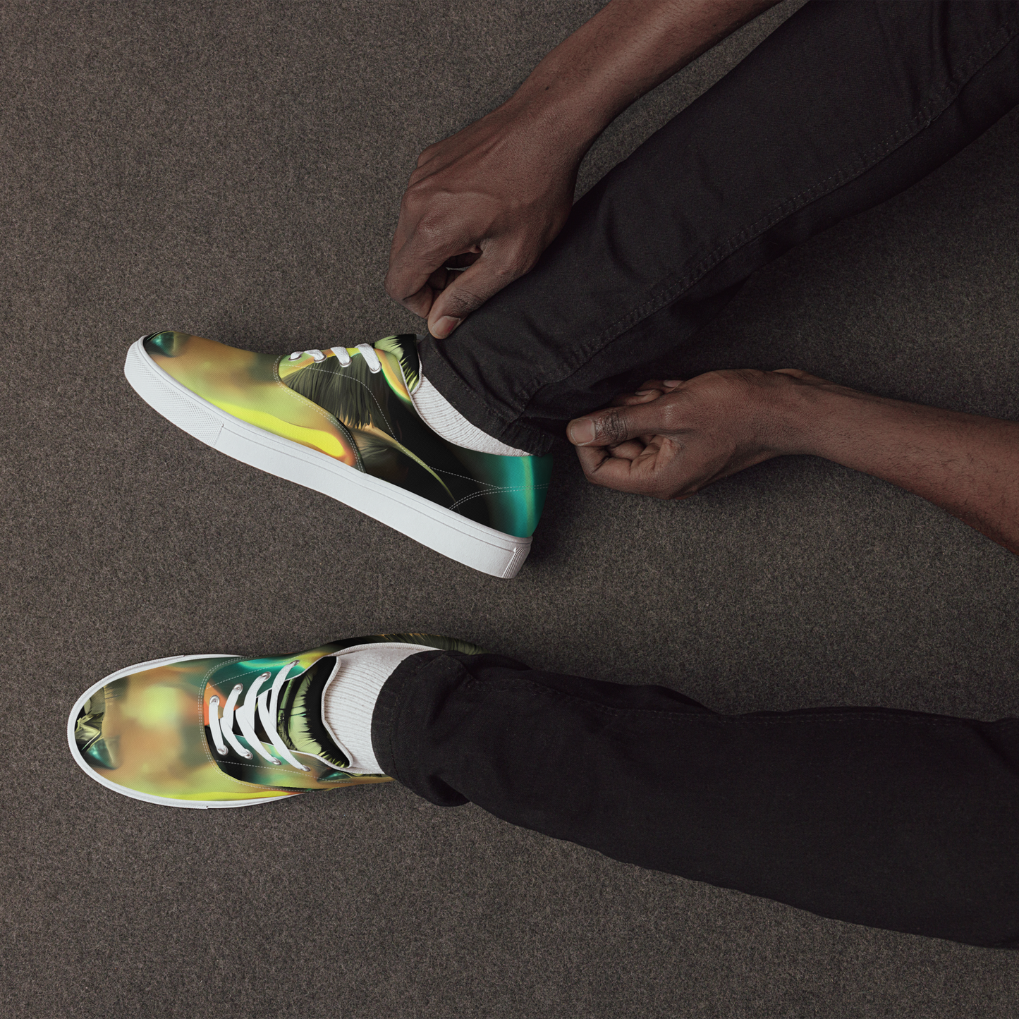 Men's Lace-Up Canvas Shoes - Newtonian Visage